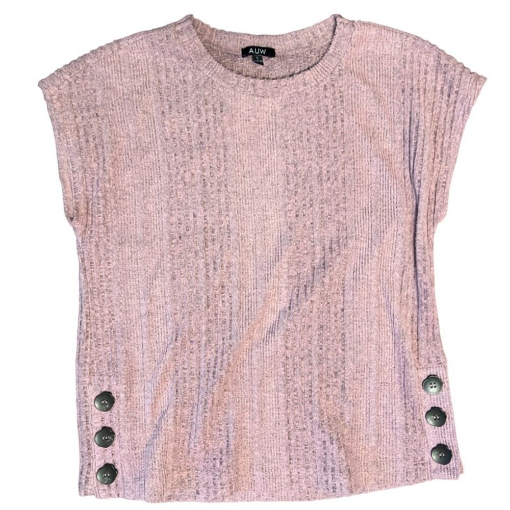 A.U.W Women's dusty pink pullover cap sleeve top size L